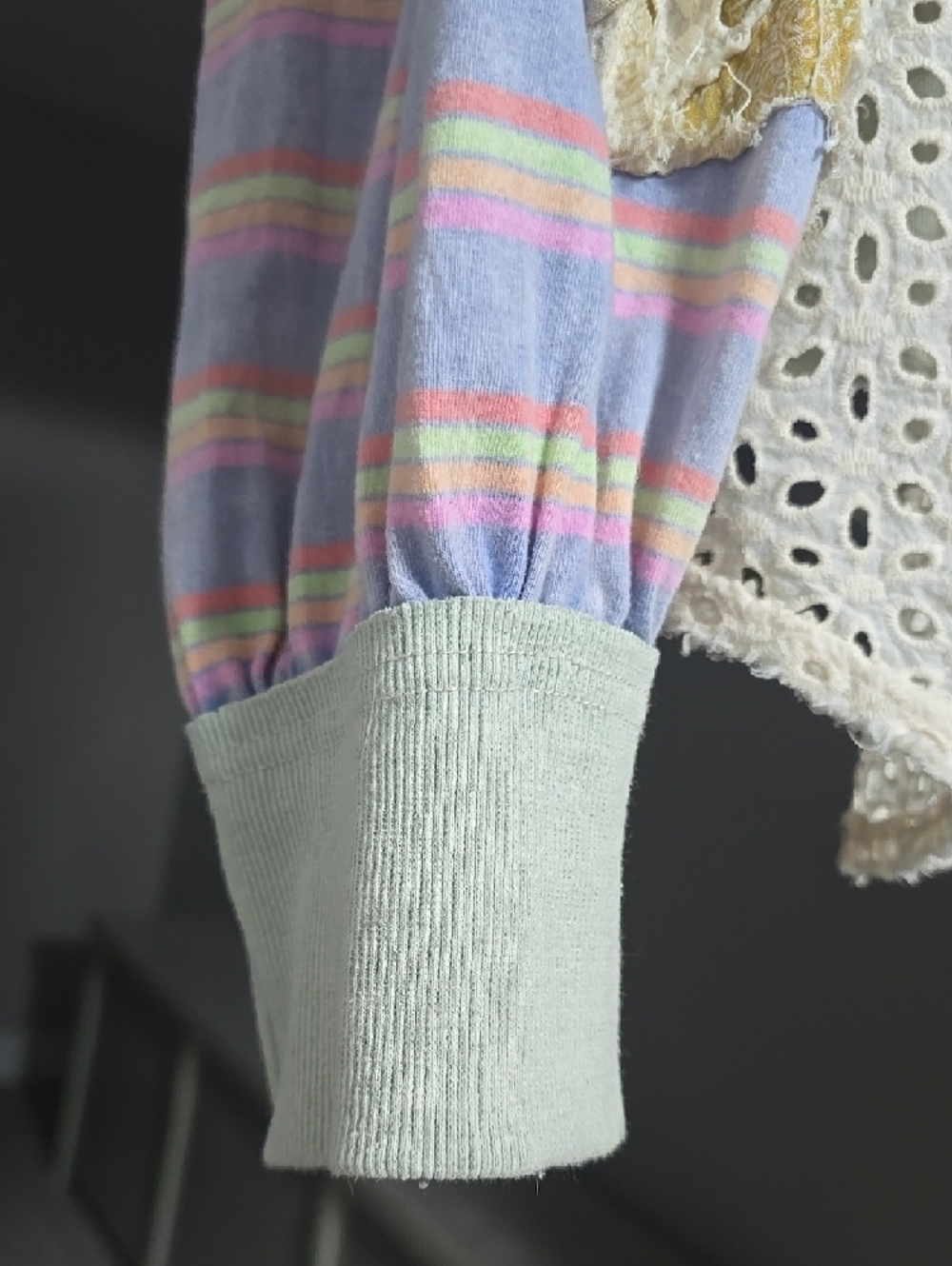 Oli & Hali Pastel Mint Patchwork Sweater - Picture 7 of 12